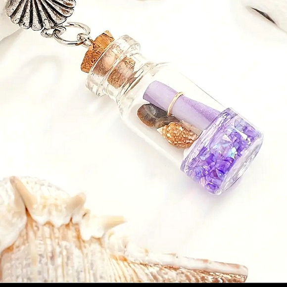 Message-in-a-Bottle Keychain/Purse Charm, NWT - Picture 2 of 3